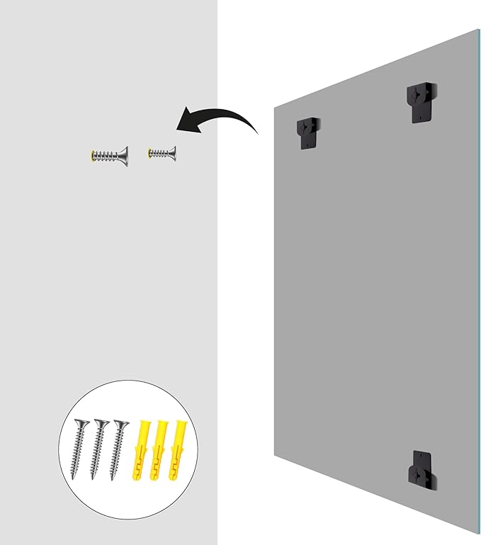 KOCUUY Large Frameless Mirror,36x40 Inch Rectangle Bathroom Vanity Mirror for Over Sink, Upgraded Shatterproof Unframed Design for Bedroom, Living Room, Entryway