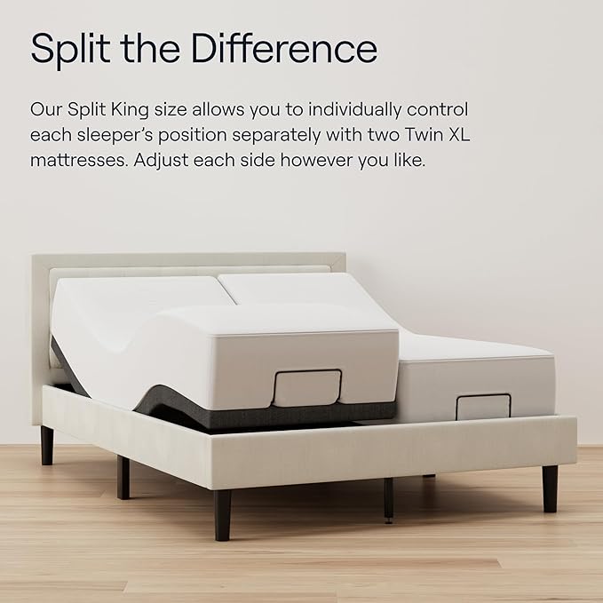 Nectar Premier Full Adjustable Base & 13” Mattress (New Version) - Head & Foot Incline - Medium Firm Memory Foam - Cooling Upgrade - 3 Massage Settings - 365-Night Mattress Trial & Forever Warranty
