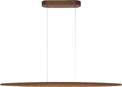 71" Wood Linear Pendant Light Wood Linear Dinning Room Light Island Lights LED Dimmable Chandelier 40w for Dining Room Billiard & Pool Table Walnut Color
