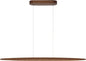 71" Wood Linear Pendant Light Wood Linear Dinning Room Light Island Lights LED Dimmable Chandelier 40w for Dining Room Billiard & Pool Table Walnut Color