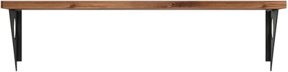 Industrial Rustic Wall-Mounted Drop-Leaf Table, Dining Table Desk, Pine Wood Wall-Mounted Bar Tables (47"X14")
