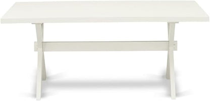 East West Furniture XT027 X-Style Mid-Century Modern Dining Table - a Rectangle Kitchen Table Top with Stylish Legs, 40x72 Inch, Multi-Color