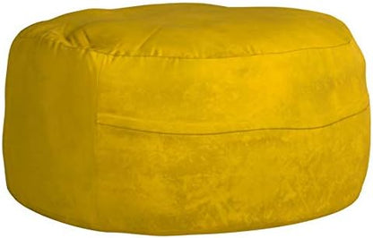 Chill Sack Bean Bag Chair - 5' Giant Memory Foam Lounge Chair with Soft Microfiber Cover – Cozy Furniture for Living Room, Dorm, & Kids' Rooms – Comfortable 5 Ft, Microsuede Lounge Sofa, Lemon