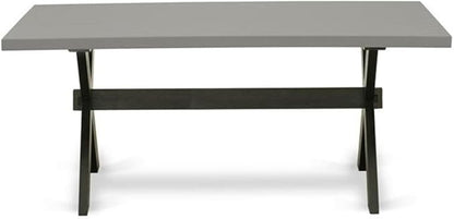 East West Furniture XT697 X-Style Kitchen Dining Table - a Rectangle Solid Wood Table Top with Stylish Legs, 40x72 Inch, Multi-Color