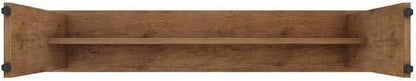 Manhattan Comfort Nomad 67" Dining Bench Seat for Indoor and Outdoor Use, Kitchen, Breakfast Nook, 2 Person Seating, Modern Rustic and Farmhouse Chic Design with Wood Grain Finish, Nature