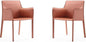 Manhattan Comfort Paris Clay Saddle Leather Armchair (Set of 2), Clay
