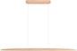 39" 24W Wood LED Linear Pendant Light Fixture Led Dining Room Light Dimmable Hanging Light Fixture for Dining Room Kitchen Island Pool Table Lights Natural Wood Color