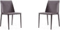 Manhattan Comfort Paris Grey Saddle Leather Dining Chair (Set of 4), Grey