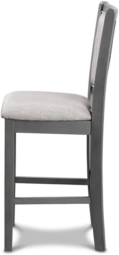 New Classic Furniture Amy 5-Piece Counter Dining Table Set, Gray