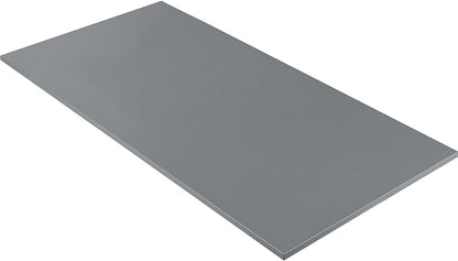 Kaboon Universal Tabletop 55x27.5 in Silver Grey, Melamine Table Tops One-Piece Sit Stand Desk Top, Home and Commercial use