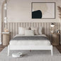 Dinkee Basic Bed Frame Without headboard - Ivory White - Queen