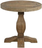 Napa Solid Wood Farmhouse Rustic Round End Side Living Room Table, Nightstand 26" W x 26" D x 25" H