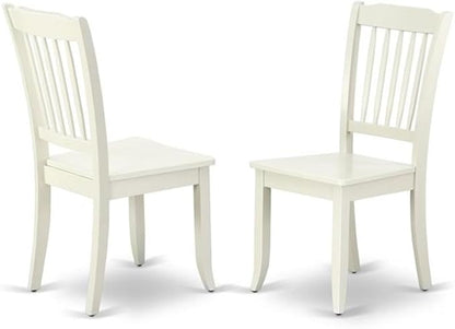 East West Furniture DODA7-LWH-W 7 Piece Modern Dining Table Set Consist of a Rectangle Wooden Table with Butterfly Leaf and 6 Kitchen Dining Chairs, 42x78 Inch, Linen White