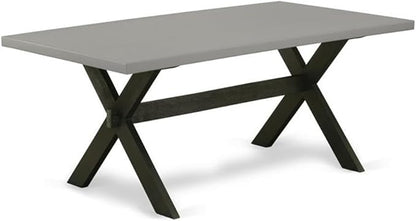 East West Furniture XT697 X-Style Kitchen Dining Table - a Rectangle Solid Wood Table Top with Stylish Legs, 40x72 Inch, Multi-Color