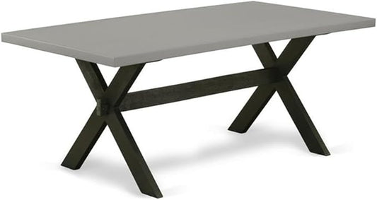 East West Furniture XT697 X-Style Kitchen Dining Table - a Rectangle Solid Wood Table Top with Stylish Legs, 40x72 Inch, Multi-Color