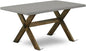 East West Furniture XT796 X-Style Dining Room Table - a Rectangle Solid Wood Table Top with Stylish Legs, 36x60 Inch, Multi-Color