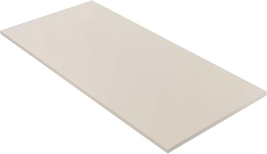 Kaboon Universal Tabletop 45.67"x23.62", Solid One-Piece Melamine Table Top, Double Desk L-Desk DIY, Home and Office,Leather/Ivory