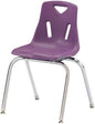 Jonti-Craft Berries 8148JC1004 Stacking Chair with Chrome-Plated Legs, 18" Height, Purple