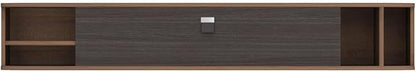 Pmnianhua Floating TV Stand,55'' Under TV Shelf,Modern Floating TV Console,Wall Mounted TV Cabinet, Entertainment Center with Storage for Bedroom Living Room(Walnut)