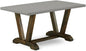 East West Furniture VT796 V-Style Modern Kitchen Table - a Rectangle Dining Table Top with Stylish Legs, 36x60 Inch, Multi-Color