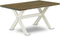 East West Furniture XT076 X-Style Kitchen Table - a Rectangle Dining Table Top with Stylish Legs, 36x60 Inch, Multi-Color