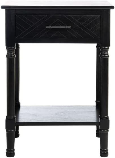SAFAVIEH Home Collection Peyton Black 1-Drawer Lower Shelf Accent Table ACC5704B