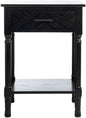 SAFAVIEH Home Collection Peyton Black 1-Drawer Lower Shelf Accent Table ACC5704B