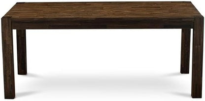 East West Furniture LM7-07-T Lismore Modern Dining Table - Rectangle Rustic Farmhouse Table, 40x72 Inch, Jacobean