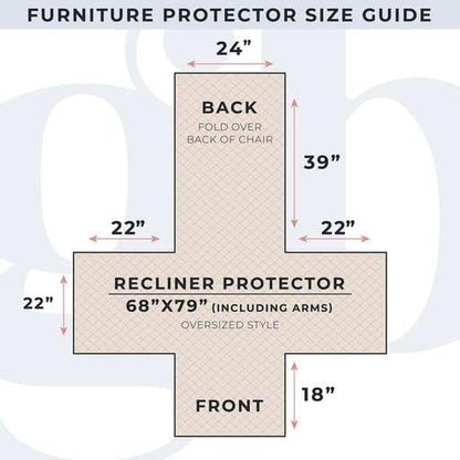 Patchwork Scalloped Printed Furniture Protector Stain Resistant Recliner Cover (Recliner, Grey)