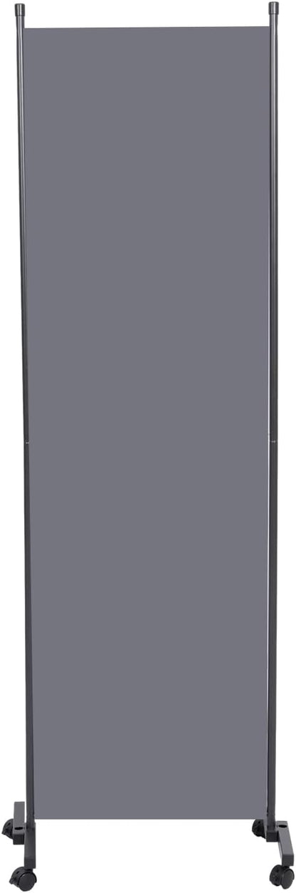 Room Divider Portable 22'' Partition Room Dividers and Folding Privacy Screens Single Panel Wall Divider for Room Separation, Freestanding Fabric Room Divider Panel with Wheel for Home Office Hospital