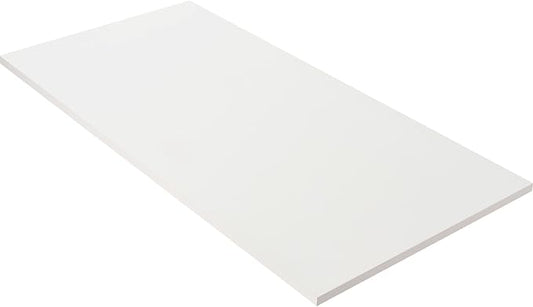 Kaboon 45.67"x23.62" White Table Top, Solid One-Piece Desktop, Reversible Melamine Countertop, Double Desks, L-Desk DIY