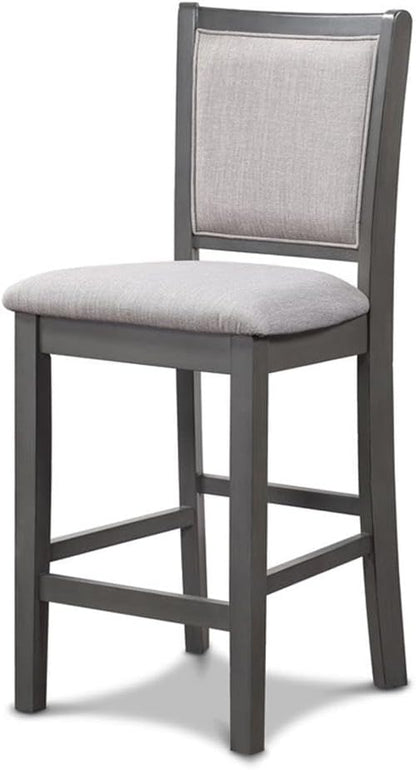 New Classic Furniture Amy 5-Piece Counter Dining Table Set, Gray