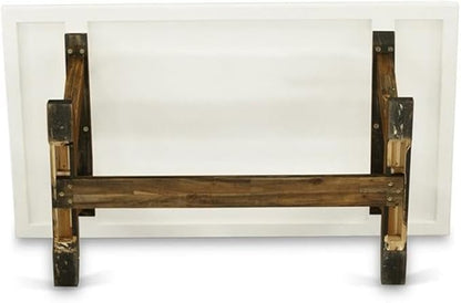 East West Furniture VT727 V-Style Kitchen Table - a Rectangle Dining Table Top with Stylish Legs, 40x72 Inch, Multi-Color