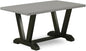 East West Furniture VT696 V-Style Modern Kitchen Table - a Rectangle Dining Table Top with Stylish Legs, 36x60 Inch, Multi-Color
