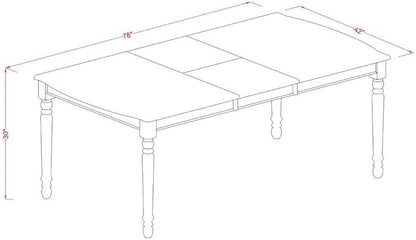 East West Furniture DODA9-LWH-12 9 Piece Dinette Set Contains a Rectangle Dining Table with Butterfly Leaf and 8 Polyester Fabric Upholstered Chairs, Linen White