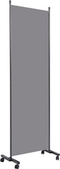 Room Divider Portable 22'' Partition Room Dividers and Folding Privacy Screens Single Panel Wall Divider for Room Separation, Freestanding Fabric Room Divider Panel with Wheel for Home Office Hospital