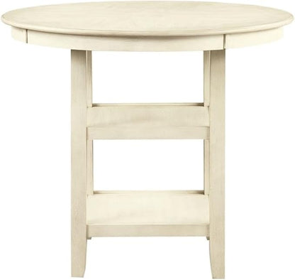 New Classic Furniture Amy 5-Piece Counter Dining Table Set, Beige and Brown