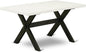East West Furniture XT626 X-Style Mid-Century Modern Dining Table - a Rectangle Dining Table Top with Stylish Legs, 36x60 Inch, Multi-Color