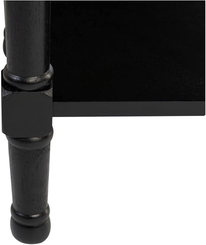 SAFAVIEH Home Collection Peyton Black 1-Drawer Lower Shelf Accent Table ACC5704B