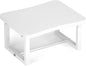 Wooden Step Stool with 500 Pounds, Wide Bed Step Stool for Adults，Wood White Step Stool&Stable Solid Metal Frame for Kitchen, Bedroom, Living Room, Bathroom