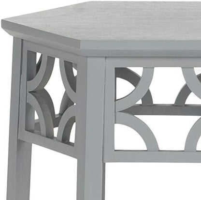 Safavieh American Homes Collection Connor Pearl Blue Grey Hexagon End Table