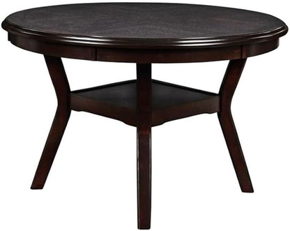 New Classic Furniture Gia 5-Piece Round Dining Set with 1 Dining Table and 4 Chairs, 47-Inch, Ebony