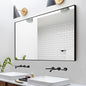 Rectangle Wall Mirror 30x48, Black Bathroom Mirror 30 x 48 inch, Metal Framed Wall Mirror, Large Vanity Mirror 30 by 48, Modern Wall Mounted Mirrors for Hallway, Livingroom, Bedroom