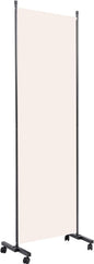 Room Divider Portable 22'' Partition Room Dividers and Folding Privacy Screens Single Panel Wall Divider for Room Separation, Freestanding Fabric Room Divider Panel with Wheel for Home Office Hospital