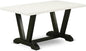 East West Furniture VT626 V-Style Kitchen Dining Table - a Rectangle Wooden Table Top with Stylish Legs, 36x60 Inch, Multi-Color