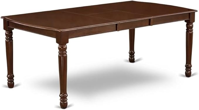East West Furniture DOCA7-MAH-W 7 Piece Dining Table Set Consist of a Rectangle Dinner Table with Butterfly Leaf and 6 Dining Room Chairs, 42x78 Inch, Mahogany