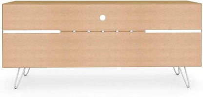 Manhattan Comfort Baxter 53.54" Mid Century TV Stand for Bedroom and Living Room Use, Entertainment Center with Storage, Shelves and Wine Racks, Ideal for 46 to 50 Inch Screens, Cinnamon