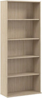 Bush Business Furniture Hustle Tall 5 Shelf Bookcase in Natural Elm, Large Freestanding Bookshelf for Home Office and Professional Workspace