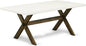 East West Furniture XT727 X-Style Modern Dining Table - a Rectangle Kitchen Table Top with Stylish Legs, 40x72 Inch, Multi-Color