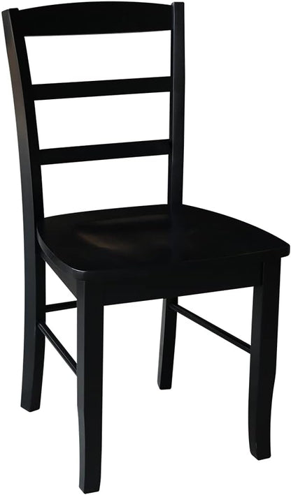 International Concepts Pair of Madrid LadderBack Chairs, Black